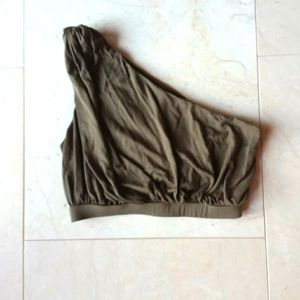 Torn by Ronny Kobo xs one shoulder crop top